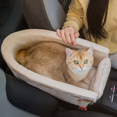 Universal Armrest Box Nonslip Quilted Pet Car Carrier Bag